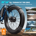 thumbnail image 5 of FENGQS Q8 Plus 26" Fat Tire Off-Road Electric Bike, Dual Motor 5000W Peak, 52V 23Ah Long-Range Battery, 45 MPH Top Speed, Full Suspension, Hydraulic Brakes, UL 2849 Certified-(Blue), 5 of 8
