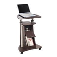 thumbnail image 2 of Techni Mobili Chariot de Rangement Réglable Roulant Assis-Debout pour Ordinateur Portable Médical, Chocolat, B005, 2 of 11