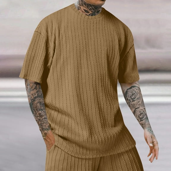 Men's Clothing Dgankt Mens Undershirts Men's Outfits Short Sleeve Crewneck Summer T Shirt