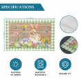 thumbnail image 6 of Happy Easter Bunny Placemats Set of 4, Spring Floral Wooden Sage Green Plaid Placemats for Dining Table, Place Mats for Kitchen Tabletop, Waterproof Wipeable Dining Table Mats Set, 6 of 9