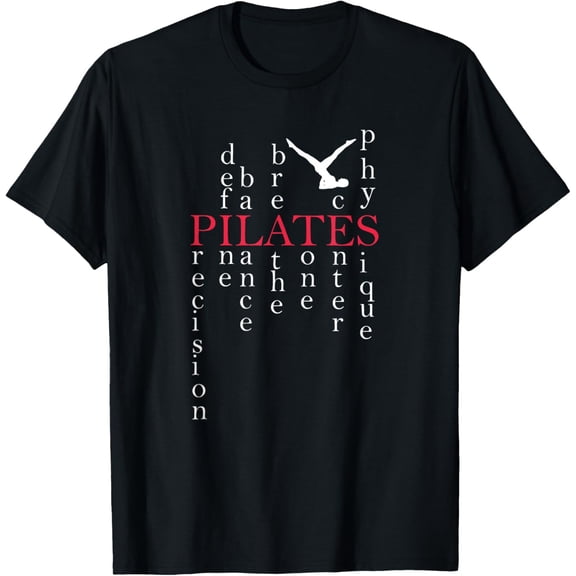 Pilates Training Workout - Sport Pilates Club T-ShirtMen and women, Black T-shirt, size: Extra large