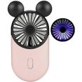 thumbnail image 1 of Cute mini fan, portable USB charging, with LED light, 3-speed adjustable speed, suitable for indoor or outdoor activities 2810Cpink, 1 of 5