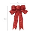 thumbnail image 3 of putnchl Ribbon Wreath Bow 10in Wide, 18in Long Tails, Christmas Tree Ribbon, Winter Decoration, Christmas Decor, Front Door Decor 6pc, 3 of 5