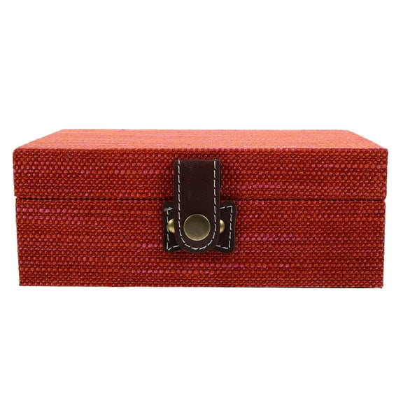 WASHWEPE 1 Piece Earring Jewelry Box Rectangular Shape Wood Material 11.8x5.1x2.9in
