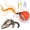 Orange, variant on TrendMallOasis Interactive Cat Toy Ball, Automatic Cat Toys with 3 Tails & 2 Speeds