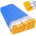 thumbnail image 1 of 100 piezas de pinceles de pintura, pinceles infantiles de cabeza plana para pintar manualidades detalladamente., 1 of 6