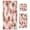 Pink and Brown Tie-dye Flowers, variant on 3 Piece Bath Towels Set Bath Towel, Hand Towel and Face Towel for Bathroom, Gym, Hotel Pastel Watercolor Floral Pattern
