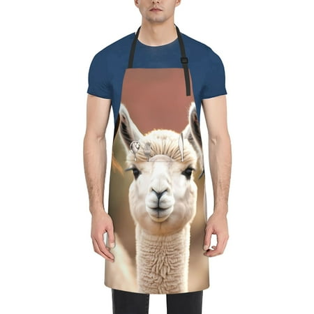 

Coaee Cute Alpaca in Daze for Waterproof Apron for Unisex Adult with Adjustable Bib Apron