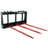 Titan Attachments HD Skid Steer Hay Frame Attachment, Three 43" Hay Spears, Rated 4,000 LB, Quick Tach Mounting, Hay Handing Equipment for Bobcat Tractors