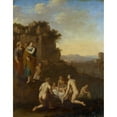 thumbnail image 2 of Johan Van Haensbergen 20x24 Gold Ornate Framed and Double Matted Museum Art Print Titled - The Finding of Moses, 2 of 4