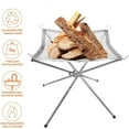 thumbnail image 3 of Maoww Support de Feu de Camp Pliant pour Barbecue, Support de Feu en Acier Inoxydable pour Camping Extérieur, Support de Combustion, m, 3 of 7