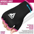 thumbnail image 2 of Guantes interiores de boxeo RDX elásticos para medio dedo, 2 of 7