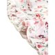 thumbnail image 5 of Vestido floral con volantes para mujer, cuello en V, manga corta abullonada, mini vestido escalonado blanco L, 5 of 6