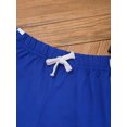thumbnail image 6 of TiaoBug Kids Girls Cotton Shorts Contrast Color Plaid Cycling Yoga Running Shorts Summer Hot Pants Blue 150, 6 of 7