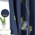 thumbnail image 3 of Cortinas Blackout Estelar Textiler Hojas de Plátano Azul Marino, 3 of 9