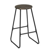 FurnitureR Modern Metal and Wood Bar Stool (set of 2),Oak - image 6 de 8
