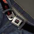 thumbnail image 2 of GM General Motors Belt, Seatbelt Buckle Belt, C6 Logo Corvette Black Red, 34 to 52 Inches, 2 of 9