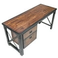 thumbnail image 5 of Duramax Jackson 62" Industrial Metal & Wood Desk with Drawers, 5 of 12