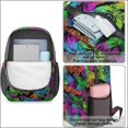 thumbnail image 4 of Butterfly and Multicolor Black Pattern 17" School Backpacks for Teens,Waterproof Oxford Fabric,S-Shape Padded Straps for School,Travel,Hiking,Camping, 4 of 6