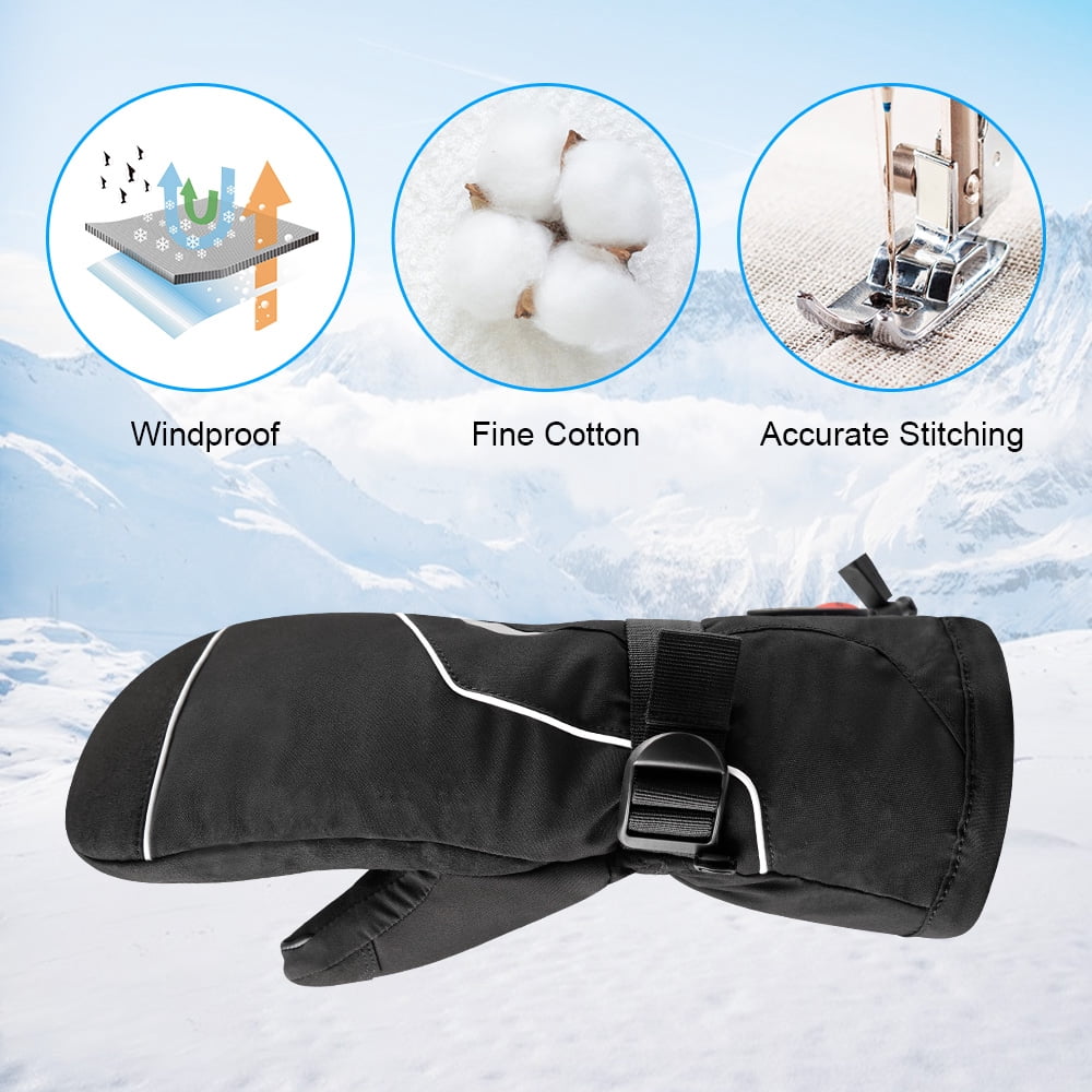 SNOW DEER Upgraded Heated Gloves for Men & Women - Rechargeable Electric Mittens with Battery Display, Waterproof for Skiing, Hiking & Winter Work