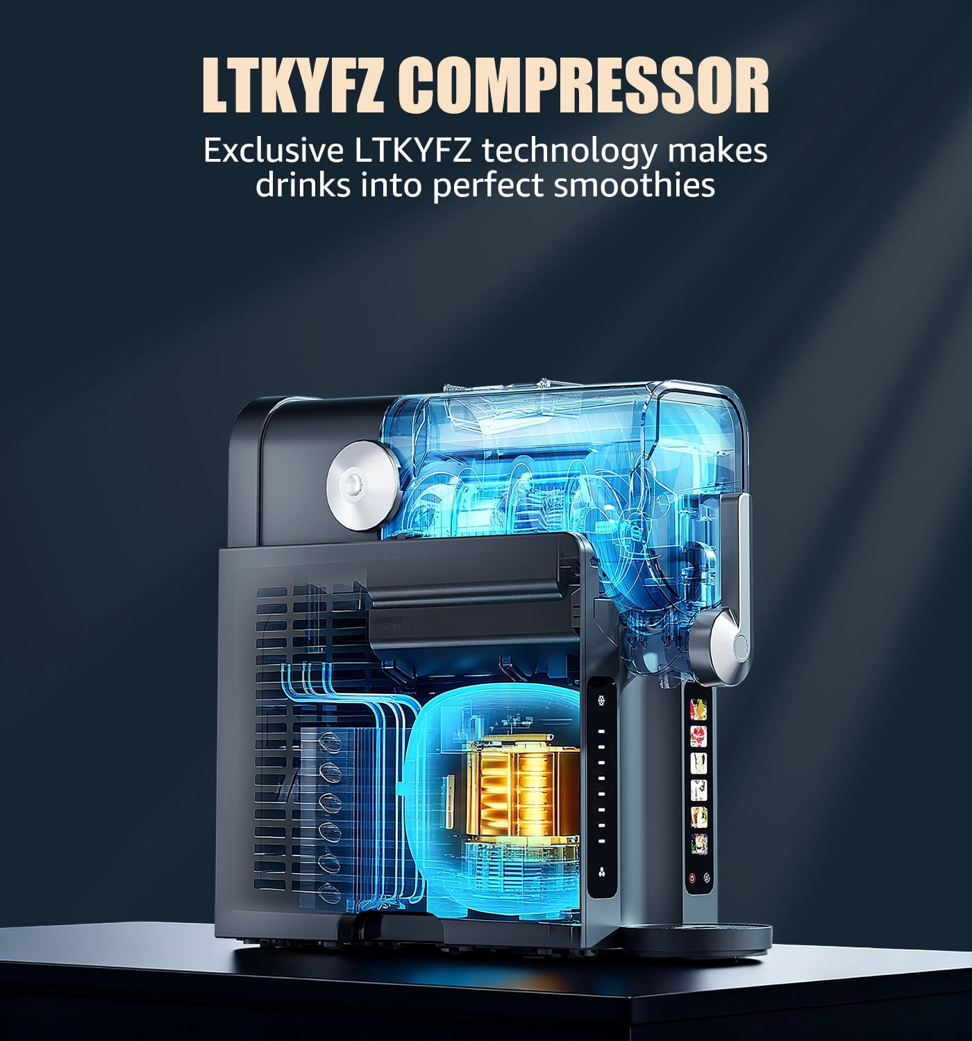 XYJBHB Slushie Machine for Home, 70oz Slushy Machine, with Self-Cleaning & 6 Preset Programs Frozen Drink Maker for Margaritas, Milkshakes, Frappés, Slush& More - No Ice Needed