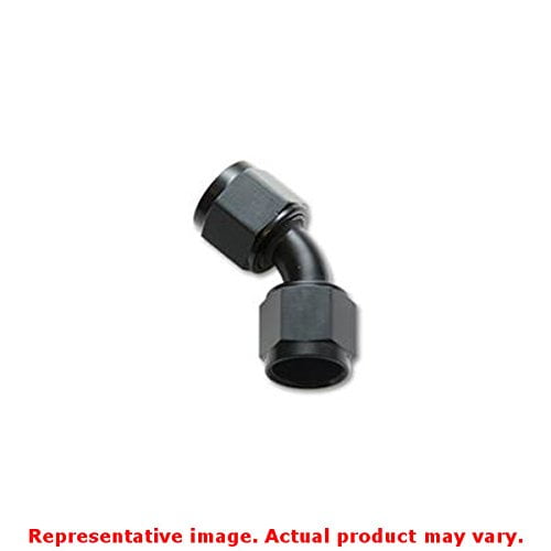 Vibrant Performance 10712 VIB10712 -6AN X -6AN FEMALE FLARE SWIVEL 45 DEG FITTING ( AN TO AN ) -ANODIZED BLACK ONLY