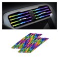 thumbnail image 2 of 10-Pack Car Vent Trim Strips, U-Shaped Chrome Plated PVC Air Conditioner Vent Decorative Molding for Auto Interior, 8-Inch Length, Assorted Colors, 2 of 4