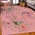 thumbnail image 3 of Butterfly Decorative Rug, Springtime Flying Moths on Vintage Style Background Wings Transformation, Quality Carpet for Bedroom Dorm and Living Room, 6 Sizes, Pale Pink, by Ambesonne, 3 of 4