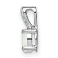 thumbnail image 2 of 925 Sterling Silver Polished back Simulated Opal Pendant Necklace 11x4mm Wide Pendant for Women, 2 of 4