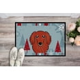 thumbnail image 2 of Carolines Treasures BB1710JMAT Winter Holiday Longhair Red Dachshund Indoor & Outdoor Mat- 24 x 36 in., 2 of 4