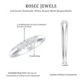 thumbnail image 5 of Rosec Jewels Lab Grown Diamond Wedding Band - Mens Classic Ring - EF-VS Quality, 10K White Gold, US 3.50, 5 of 8