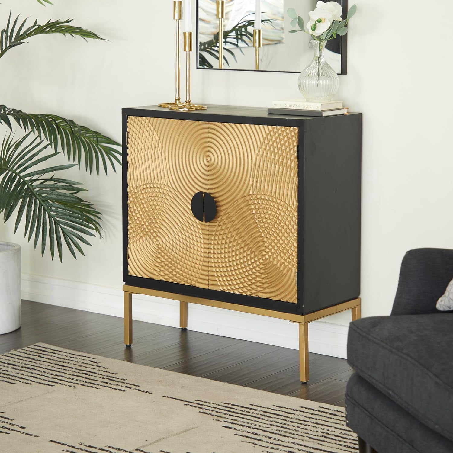 YONG Contemporary Wood Cabinet, LARGE SIZE, Bronze