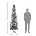 thumbnail image 3 of 7.5 Foot Snow Flocked Slim Artificial Christmas Tree Realistic Branches 738 Tips, 3 of 7