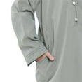 thumbnail image 5 of TAIAOJING Toddler Summer Outfits for Boy's Arabic Kaftan Set Long Sleeve Solid Color Robe Suit Thobe Teenage Boys Embroidered Robe Suit 5-6 Years, 5 of 6