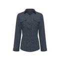 thumbnail image 7 of Aboser Womens Boyfriend Denim Shirts Button Down Western Shirt Casual Long Sleeve Jean Shirts 3/4 Sleeve Chambray Blouses Baggy Lapel Collar Work Jacket, 7 of 7