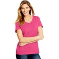 thumbnail image 1 of Hanes Women`s X-Temp Fresh IQ Tri-Blend Performance V-Neck Tee, M, 1 of 2