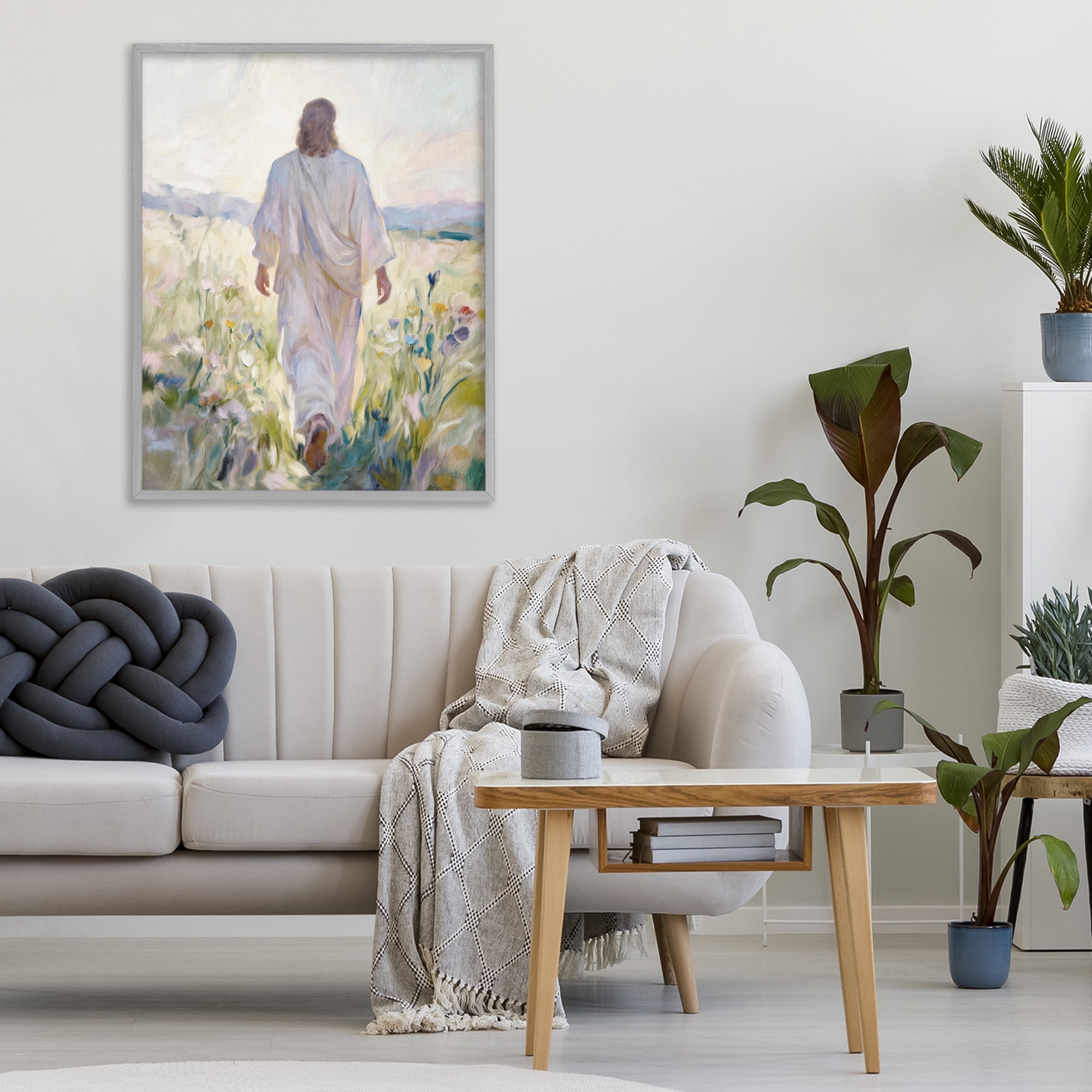 Stupell Industries Wildflower Faithful Follower Gray Framed Giclee Art, design by Kim Allen