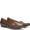 Naturalizer SABAN Womens Brown Leather Slip On Comfort Loafer Shoes
