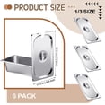 thumbnail image 3 of 8Pcs Stainless Steel Steam Table Pan Lids 1/3 Size, Commercial Food Pan Covers with Handle and Slot Design, Buffet Chafer Lid for Catering Hotel Restaurant Food Warmer, 3 of 5
