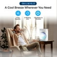 thumbnail image 3 of Bullseye Air Rechargeable Misting Fan Portable Cooling Mist Cordless Electric Fan Indoor Outdoor, 3 of 9