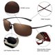 thumbnail image 2 of Gafas de sol deportivas para mujeres, hombres, marco irrompible sin montura para correr, pesca, conducción de béisbol, color té Feliz Sencillez, 2 of 5