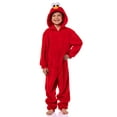 thumbnail image 3 of Sesame Street Unisex Kids' Character Hooded Union Suit Kigurumi Fleece Pajama - Cookie Monster Elmo Big Bird Oscar Grover, 3 of 7