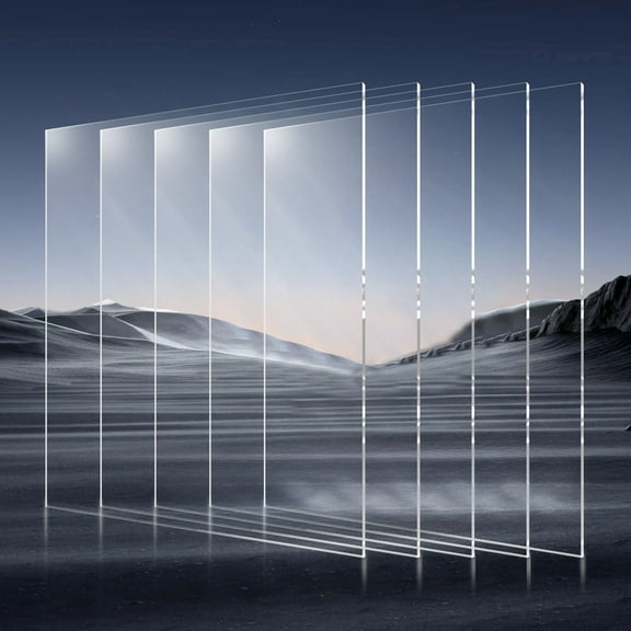 Clear Plastic Sheeting Roll Alternative - 5-Pack 24x36 Inch Panels, 0.04" Thick Flexible & Cuttable for Crafts, Protectors, Signs