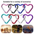 thumbnail image 3 of Fairnull 10Pcs Heart-shaped Carabiner Hooks Compact Quick Link Snap Hook Clips Strong Load-bearing Key Holders Camping Supplies, 3 of 11