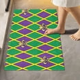 thumbnail image 2 of Dreamtimes Mardi Gras Bathroom Rug Set 2PCS Ultra Soft Bath Rugs, Non Slip Absorbent Shaggy Bath Mat Set with U-Shaped Toilet Mat (17.3"x13.4"& 23.6"x15.7"), 2 of 6