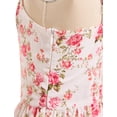 thumbnail image 4 of IBTOM CASTLE Tween Girls Midi Corset Dress for Middle School Dance Party Summer Vacation Sundresses Holiday Junior Dresses 15-16 Years Pink Floral, 4 of 7