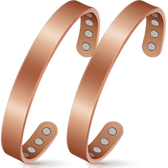 Wollet Copper Bracelets Set for Women, Magnetic Pure Copper Jewelry