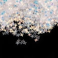 thumbnail image 4 of 100 g / bolsa de lentejuelas de estrella de cuatro puntas de plástico para decoraciones de boda de fiesta Artes y manualidades de fiesta de cumpleaños Blanco Soledad Cuatro lentejuelas en punta de la estrella, 4 of 7