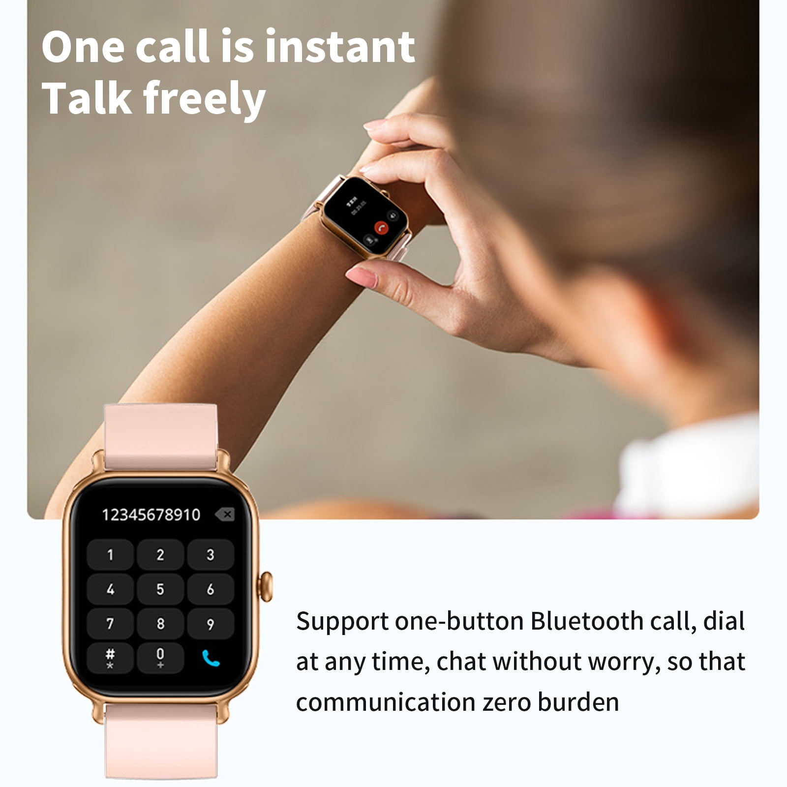 Bdday High Precision Smartwatch With HD Call 100+ Sports Modes Bluetooth Voice Control Long Battery Life And Water Proofing Smart Watch Achieve Your Fitness Goals