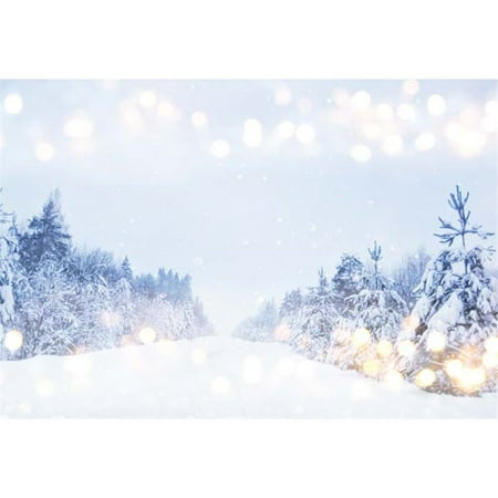 Image of Photography Background 7x5ft White Forest Tree Winter Photography Backdrop Christmas Glitter Golden Dot Photo Studio Backdrop Xmas